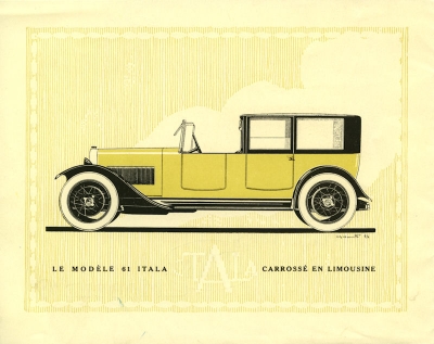 Itala Modell 61 Prospekt 1920er Jahre