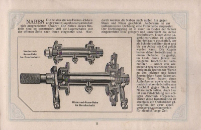 Brennabor Fahrrad Programm 1921 Teil 1