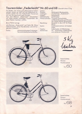 Brennabor Fahrrad Programm 1937 Teil 2