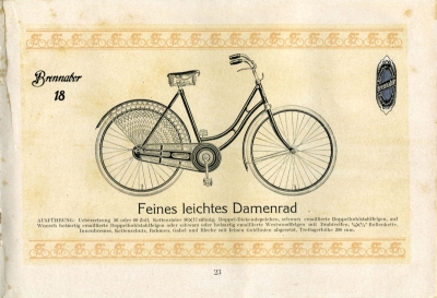 Brennabor Fahrrad Prospekt 1925 Teil 1