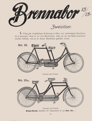 Brennabor bicycle program 1901 part 3