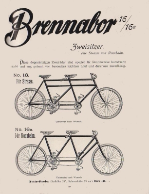 Brennabor Fahrrad Programm 1901 Teil 3