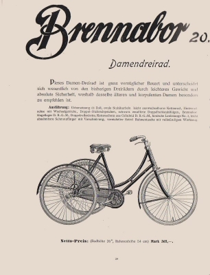 Brennabor bicycle program 1901 part 3