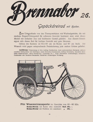 Brennabor Fahrrad Programm 1901 Teil 3