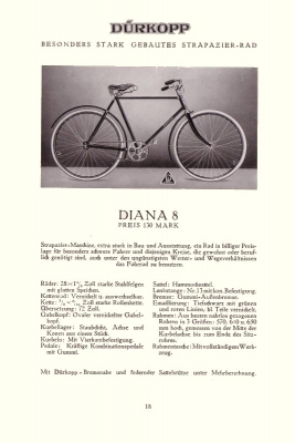 Dürkopp Fahrrad Programm ca. 1905 Teil 3