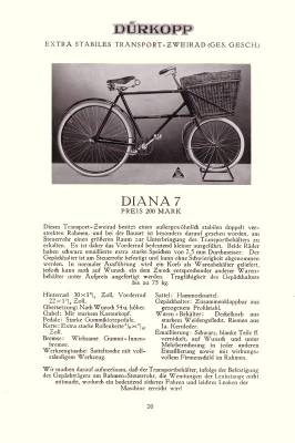 Dürkopp bicycle program ca. 1905 part 3