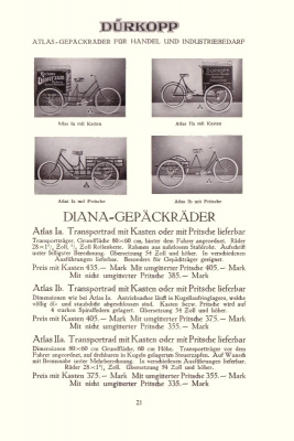 Dürkopp bicycle program ca. 1905 part 3