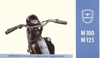 Adler Motorrad M 100 125 Prospekt 1955