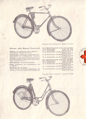 Bastert Fahrrad Programm 1950er Jahre