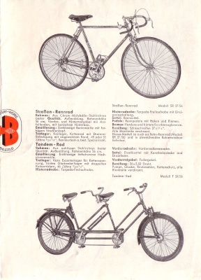 Bastert Fahrrad Programm 1950er Jahre
