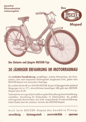 Bücker Moped brochure 1952