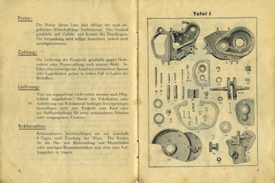 M.F.Z. Ersatzteilliste Ausgabe 1926