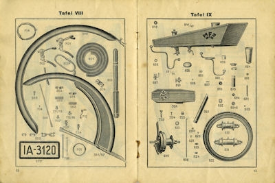 M.F.Z. Ersatzteilliste Ausgabe 1926