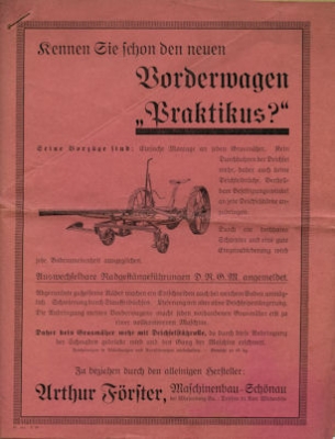 Praktikus Borderwagen Prospekt 1936