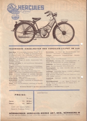 Hercules Liliput brochure 1935