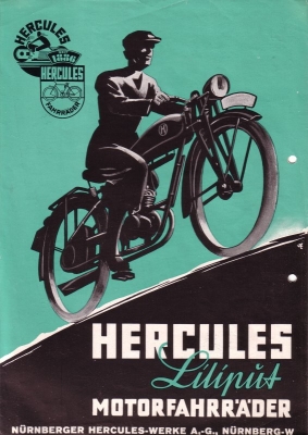 Hercules Motorfahrrad Liliput brochure 1937