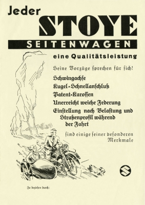 Stoye Seitenwagen Programm 1934