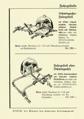 Stoye Seitenwagen Programm 1934