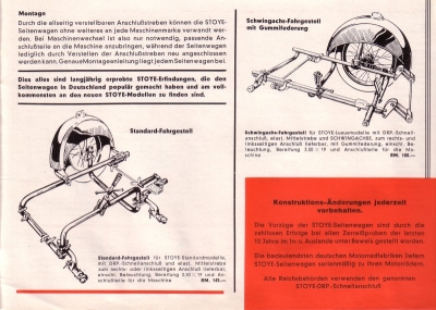 Stoye sidecar program 1938