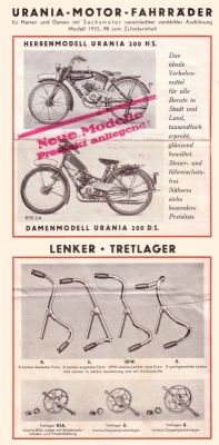 Urania bicycle brochure 1935