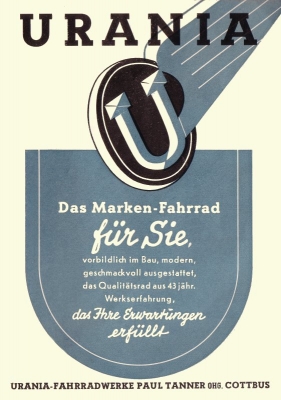 Urania Fahrrad Programm 1938