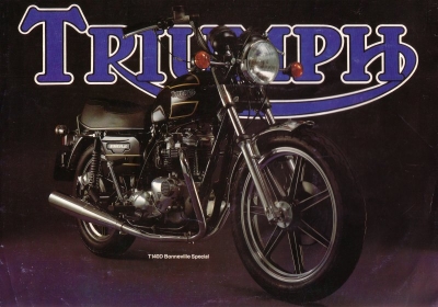 Triumph T 140D Bonneville Special Prospekt 1970er Jahre