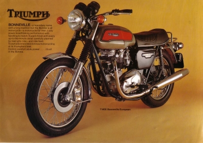 Triumph T 140D Bonneville Special brochure 1970s