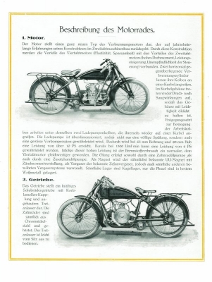 VIS-Duplex 2 Zylinder motorcycle brochure 1924