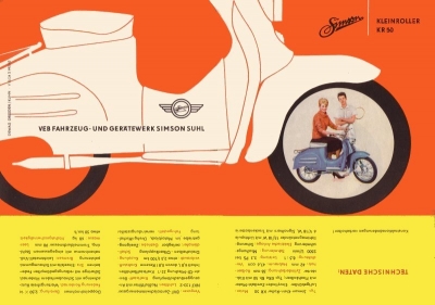 Simson Kleinroller KR 50 Prospekt 1962
