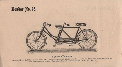 Kondor Programm Fahrrad 1898 Teil 2