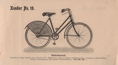 Kondor Programm Fahrrad 1898 Teil 2