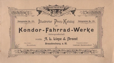 Kondor Programm Fahrrad 1898 Teil 1