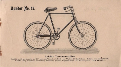 Kondor Programm Fahrrad 1898 Teil 1