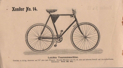 Kondor Programm Fahrrad 1898 Teil 1