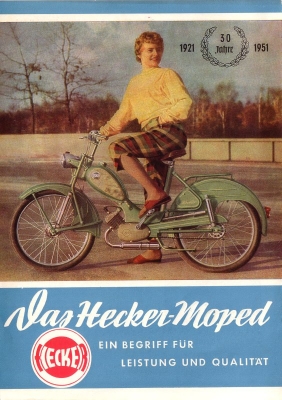 Hecker Moped Prospekt 1951