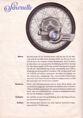 Sachs Saxonette brochure 1938