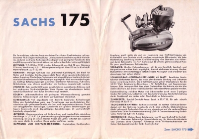 Sachs 175 ccm motor brochure 4.1953