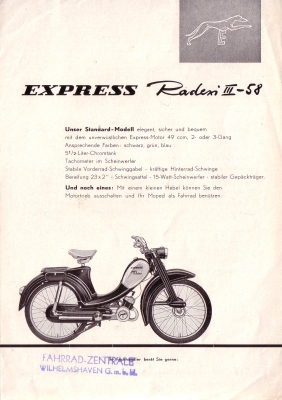 Express Radexi III brochure ca. 1958