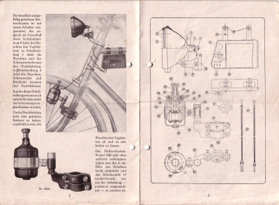 Frankonia lighting system for bicycles and motorcycles 1920s