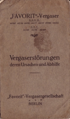 Favorit Vergaser 1920/30er Jahre