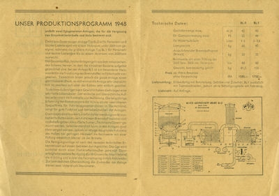 Wisco Gaserzeuger-Anlagen Prospekt 1948