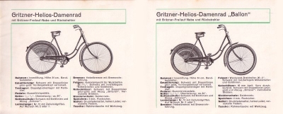 Gritzner Fahrrad und Motor-Fahrrad Prospekt ca. 1933