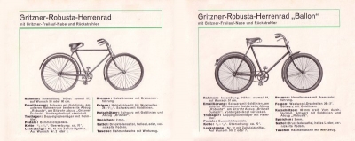Gritzner Fahrrad und Motor-Fahrrad Prospekt ca. 1933