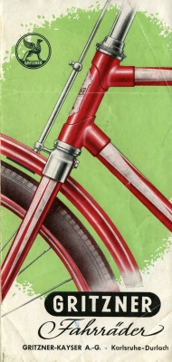 Gritzner bicycle and motorcycle brochure 1950