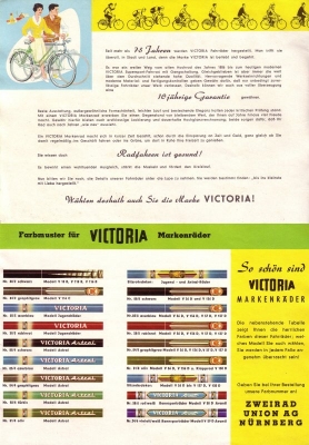 Victoria Fahrrad Programm ca. 1963