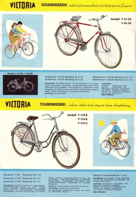 Victoria Fahrrad Programm ca. 1963