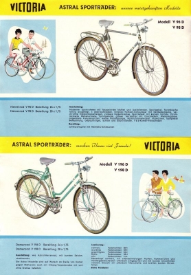 Victoria Fahrrad Programm ca. 1963