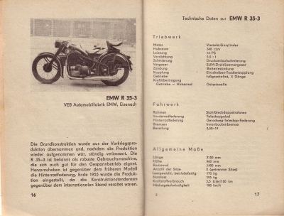 Zweiradfahrzeuge Katalog DDR 1960