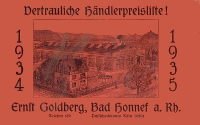 Goldberg Fahrrad Teile Programm 1934/35