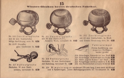 Goldberg Fahrrad Teile Programm 1934/35